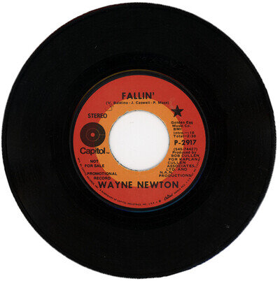 WAYNE NEWTON "FALLIN' c/w UP HERE IN A TREE" DEMO 1970 POP ROCK