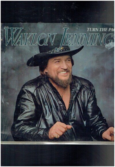 WAYLON JENNINGS TURN THE PAGE 1985 VINYL ALBUM