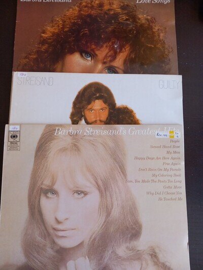 Barbra Streisand Vinyl Bundle 3 X Vinyl LPs. Guilty Love Songs Greatest Hits.