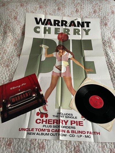 Warrant 12" Vinyl Maxi Single with Massive Poster VG+