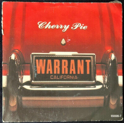 WARRANT 'CHERRY PIE' 7'' SINGLE COLUMBIA RECORDS 656686-7 1990 + PIC SLEEVE