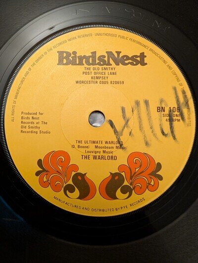 OBSCURE 70s Proto Electronic Warlord UK Birdsnest 45