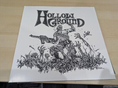 Hollow Ground - Warlord HRR386 Double Vinyl White Splatter version
