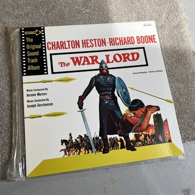 JEROME MOROSS ~ WAR LORD (ORIGINAL SOUNDTRACK) ~ 1965 UK STEREO VINYL LP [Ref.2]