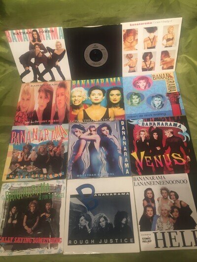 12 x BANANARAMA 7" SINGLES 1982-1989 ALL MINT/NEAR MINT