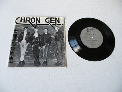 CHRON GEN 'PUPPETS OF WAR' EP UK FRESH 1981 REISSUE PICTURE SLEEVE PUNK