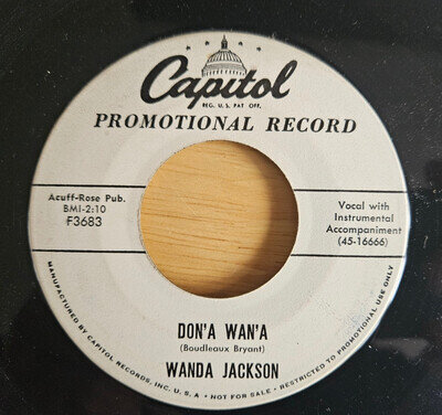 Rockabilly / Rock And Roll -WANDA JACKSON- Don'a Wan'a- Capitol Demo