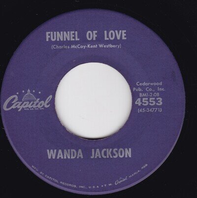 Popcorn / R&B--Wanda Jackson – Funnel Of Love / Right Or Wrong- HEAR !!