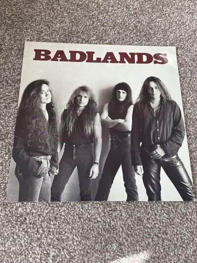 BADLANDS - Self Titled Vinyl LP (1989 Original) Alsdorf Pressing + Lyric Sleeve