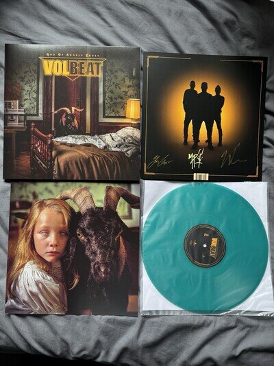 Volbeat (SIGNED) God Of Angels Trust Vinyl LP Blue