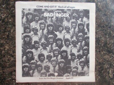 EX UK (PS) APPLE 45 - BADFINGER - "COME AND GET IT" / "ROCK OF ALL AGES"