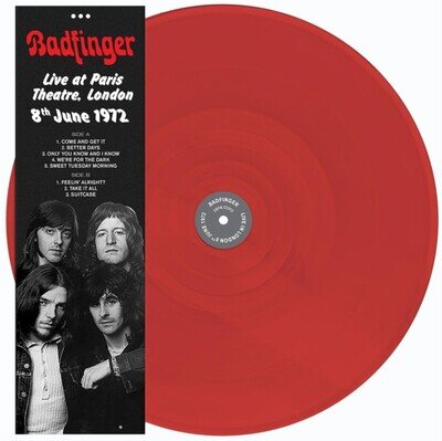 Live At Paris Theatre. London 8th June 1972 (red ) by Badfinger (Vinyl)