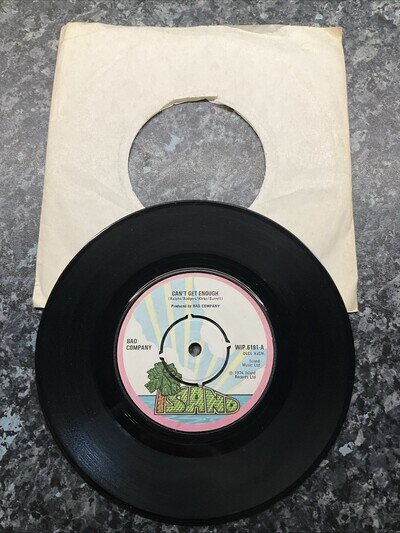 Vintage 1974 Bad Company 7inch Vinyl Single Tested Good Condition