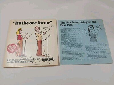 TSB - IT'S THE ONE FOR ME Jingles Advert Bank Memoribelea 7" vinyl Single