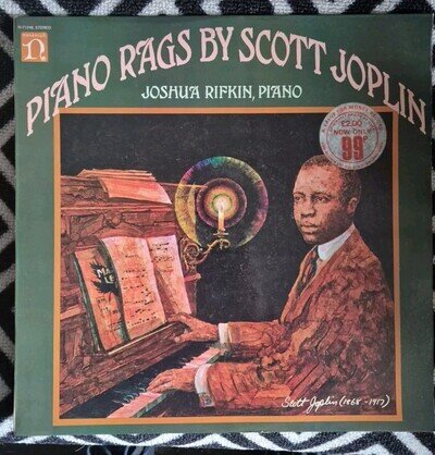 JOSHUA RIFKIN-PIANO RAGS BY SCOTT JOPLIN 12" VINYL LP 1970 RECORDS VG+/VG (2988)