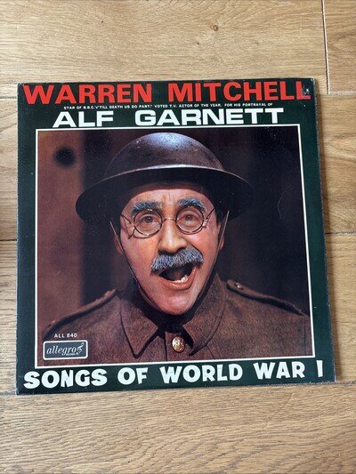 Warren Mitchell Alf Garnett Songs Of World War 1 Vinyl Album Excellent Condition