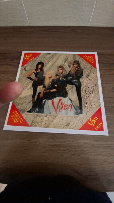 VIXEN "CRYIN/DESPERATE" LIMITED EDITION CUT OUT 1988 VINYL RECORD.