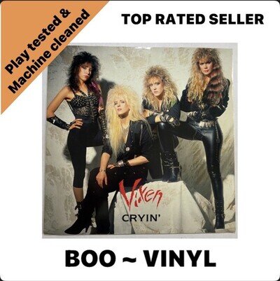 Vixen ‘crying’ 12” Vinyl Single 1988 Rock EX / EX