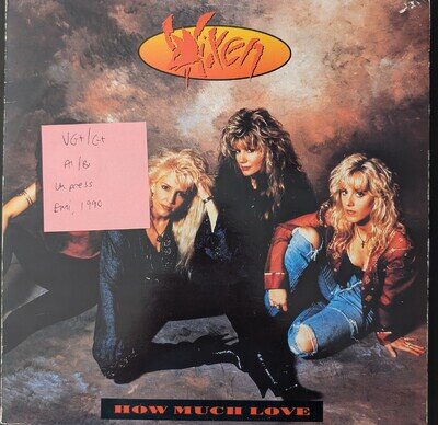 Vixen How Much Love Vinyl Record VG+/G+ 12MT87 1990