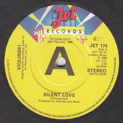 Violinski - Silent Love 7 Inch Vinyl Single (7 Inch Record, Promo) - NM/NM