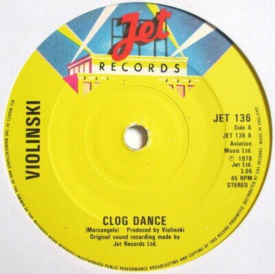 Violinski - 7" UK 45 - Clog Dance - 1978 - Jet Records - JET 136 - EX/M