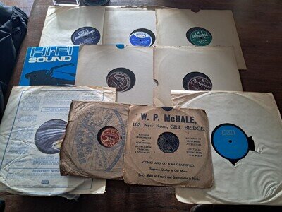 small collection of old classic vinyl 1940's 50's 60's job lot 10 records
