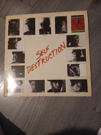 Stop The Violence Movement - Self Destruction, 1989 Hip Hop Rap 12" Vinyl Record
