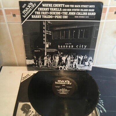 WAYNE COUNTY & THE BACKSTREET BOYS -12" LP -MAX'S KANSAS CITY-1976-cherry vanill