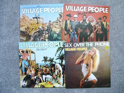 Village People 4 x LP/12'' Job Lot Cruisin' + Macho Man + Go West + Sex Over The
