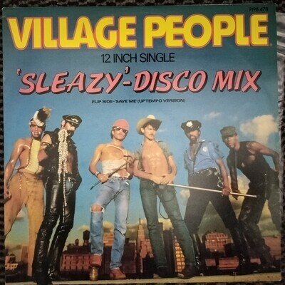 Village People-Sleazy (Disco Mix) 45rpm vinyl 12" single Mercury 1979 9198 478