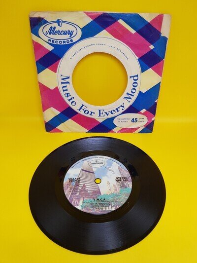 Village People ‎Y.M.C.A. 7” Vinyl Single Record 1978 Mercury Records