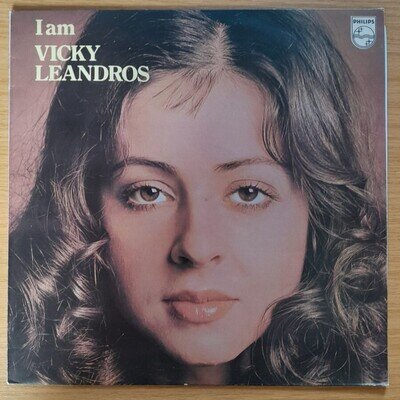 I AM VICKY LEANDROS - 1971 VG+ VINYL LP CHANSOM POP RARE PHILIPS [LENNON COVER]
