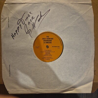 Jack Hawkins- Hit The Road Jack,Rare-12" LP, autograph inner sleeve
