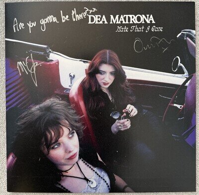 DEA MATRONA HATE THAT I CARE SIGNED /AUTOGRAPH PURPLE VINYL LP Mint/New