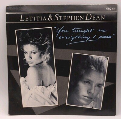 Letitia Dean You Taught Me Everything I Know- Lp 7"- Stephen Dean Autograph Rare