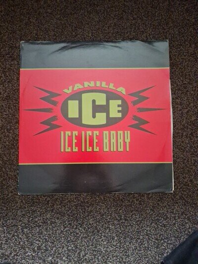 Vanilla Ice Ice Ice Baby 12" Vinyl Single Record 1990 SBK G