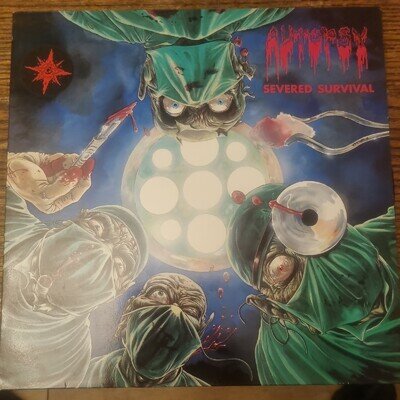 Autopsy Severed Survival 12” vinyl 1989 1st release near Mint condition