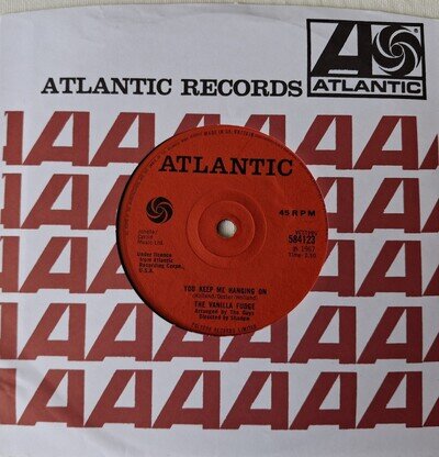 The Vanilla Fudge - You Keep Me Hanging On 7" UK Atlantic 45 1967 EX Condition