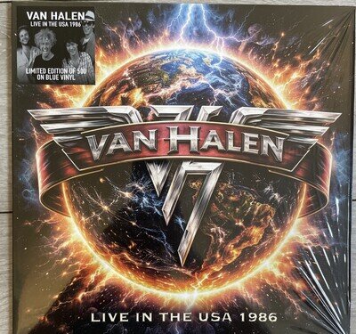 Van Halen On Blue Vinyl LP. Live in The USA 1986. Limited To 500.