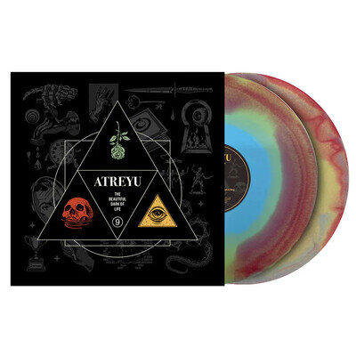 Atreyu - The Beautiful Dark Of Life Red, Teal Yellow Swirl Vinyl