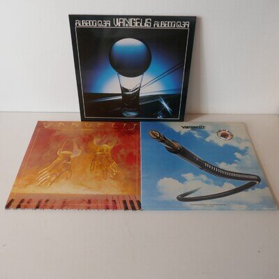 3 x Vangelis Vinyl LPs. Albedo 0.39, Heaven & Hell, Spiral. ALL VINYL MINT.