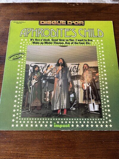 Aphrodite's Child LP Disque D'or 70s French press Impact Vangelis