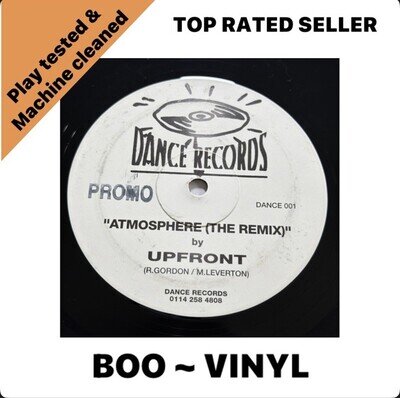 Upfront - Atmosphere (The Remix), 12", (Vinyl) 1995 House VG+ / M
