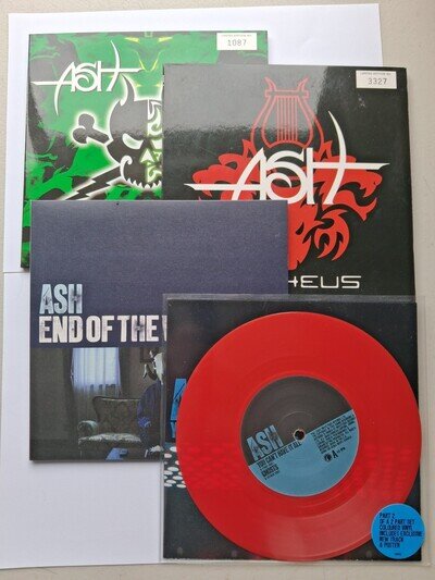 Ash - 7" Vinyl Singles x 4, Orpheus, Renegade, End of the World, You Cant Have