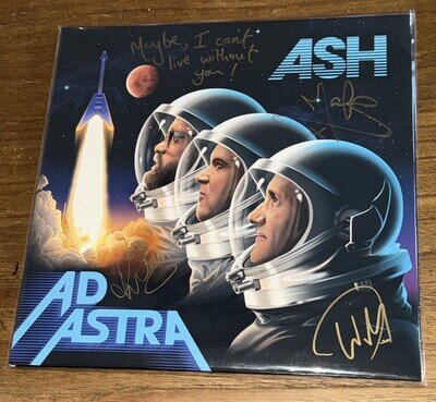 Ash Ad Astra signed by the full band & Personalised Lyrics Grey Vinyl ✍️