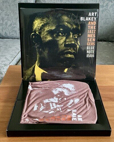 ART BLAKEY: MOANIN’ - UNPLAYED VINYL LP & LGE T-SHIRT BLUE NOTE *LTD EDN BOX SET