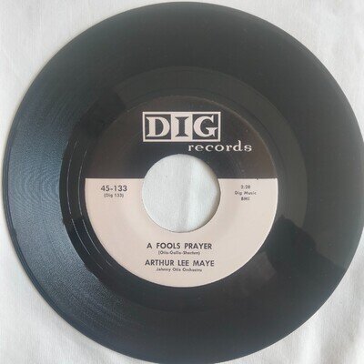 Arthur Lee Maye, Johnny Otis Orchestra – A Fools Prayer / Whispering Wind 7"