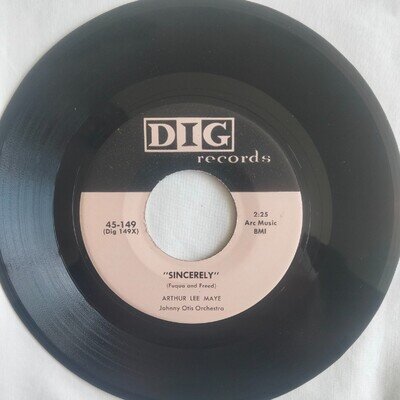 Arthur Lee Maye, Johnny Otis Orchestra – "Sincerely" / Sh-Boom 7" 45rpm Reissue