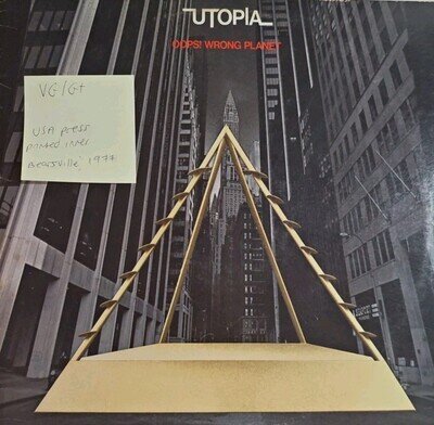 Utopia Oops! Wrong Planet Vinyl Record VG/G+ BR6970 1977