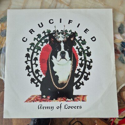 ARMY OF LOVERS Crucified 1992 UK 3-track 12" vinyl single VG+/VG+(8567)